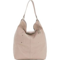 Shopper bag damskie: Skórzana torebka w kolorze jasnoróżowym – 15 x 55 x 30 cm