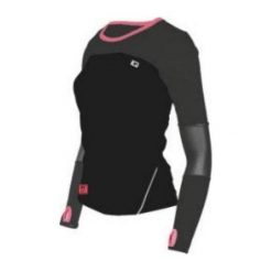 Topy sportowe damskie: IQ Koszulka damska ESTI WMNS black/magnet/calypso coral r. XL