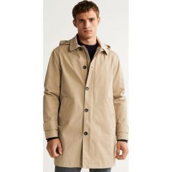 Mango Man - Kurtka Chayton. Niebieskie płaszcze męskie Mango Man, s, bez wzorów, z elastanu, długie, z kapturem. Za 399,90 zł.