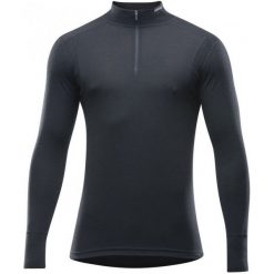 Koszulki sportowe męskie: Devold Koszulka Termoaktywna Z Długim Rękawem Hiking Man Half Zip Neck Black Xl