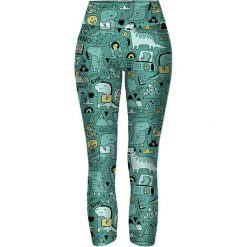 Legginsy we wzory: Legginsy w kolorze turkusowym