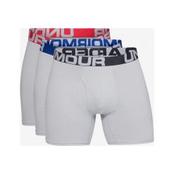 Under Armour Charged Cotton® 6" 3-pack Bokserki Szary. Szare bokserki męskie Under Armour, bez wzorów, z elastanu. Za 188,95 zł.