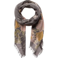 Chusty damskie: Chusta w kolorze szarym ze wzorem – 135 x 135 cm
