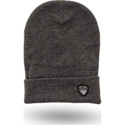 CZAPKA EA7 Emporio Armani. Szare czapki męskie EA7 Emporio Armani, z aplikacjami. Za 259,00 zł.