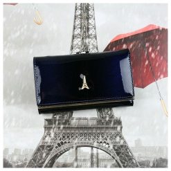 Ekskluzywny skÓrzany portfel damski paris design. Szare portfele damskie PARIS DESIGN, bez wzorów, ze skóry. Za 79,90 zł.