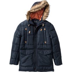 Kurtka parka zimowa z kapturem bonprix niebieski. Niebieskie kurtki męskie bonprix, na zimę, m, bez wzorów, z kapturem. Za 269,99 zł.