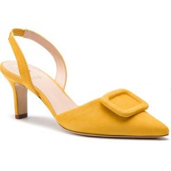Sandały HÖGL - 7-106732 Yellow 8100. Żółte klapki damskie HÖGL, bez wzorów, ze skóry, bez obcasa, na obcasie. W wyprzedaży za 449,00 zł.
