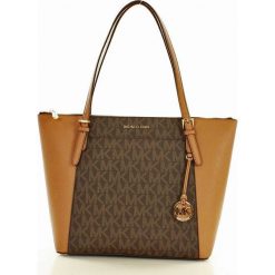 Logowana torebka shopper bag MICHAEL KORS BRN/ACORN. Brązowe kuferki damskie Michael Kors, ze skóry. Za 1199,00 zł.