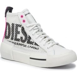 Tenisówki DIESEL - S-Dese Mid Cut W Y01994 P0269 H7090 Star White/Fluo Pink. Białe półbuty damskie Diesel, bez wzorów, ze skóry, bez zapięcia. Za 619,00 zł.