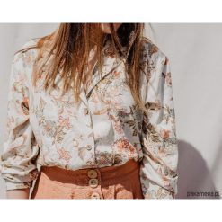 Jedwabna koszula oversize, FLORAL 2. Koszule damskie Pakamera, bez wzorów, z jedwabiu, bez kołnierzyka, bez rękawów. Za 379,00 zł.