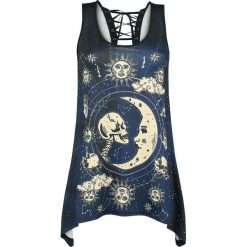 Topy damskie: Jawbreaker Moonstone Lace Up Back Top Top damski granatowy