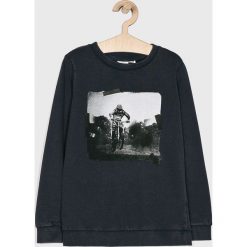 Name it - Bluza dziecięca 122-164 cm. Niebieskie bluzy chłopięce Name it, z nadrukiem, z bawełny, bez rękawów, bez kaptura. W wyprzedaży za 49,90 zł.