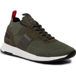 Sneakersy BOSS - Titanium 50414734 10220052 01 Dk Green 301. Zielone sneakersy męskie Boss, bez zapięcia. W wyprzedaży za 579,00 zł.
