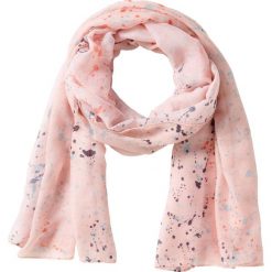 Chusty damskie: Chusta w kolorowe kleksy bonprix łososiowo-szaro-pomarańczowy