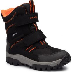Śniegowce GEOX - J Himalaya B.B Wpf B J843AB 0CEFU C0038 D Black/Orange. Czarne śniegowce chłopięce Geox, bez zapięcia. W wyprzedaży za 299,00 zł.