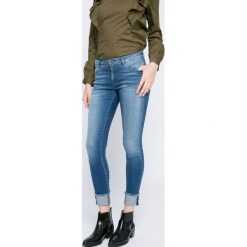 Only - Jeansy Carmen. Niebieskie jeansy damskie skinny marki ONLY, z elastanu. W wyprzedaży za 79,90 zł.