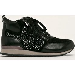 Caprice - Buty. Czarne buty sportowe damskie Caprice, bez wzorów, ze skóry, sportowe. W wyprzedaży za 299,90 zł.
