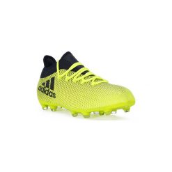 Buty do piłki nożnej adidas X 17.1 FG J. Czarne halówki męskie marki Adidas, ze skóry, do piłki nożnej. Za 399,18 zł.