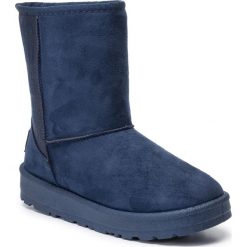 Buty BIG STAR - EE274416 Navy. Niebieskie kozaki damskie BIG STAR, z tworzywa sztucznego, retro, bez obcasa, bez zapięcia. Za 129,00 zł.