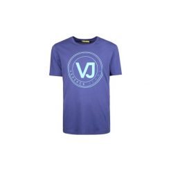 T-shirty z krótkim rękawem Versace Jeans B3GPB760. Niebieskie t-shirty męskie Versace Jeans, xl, bez wzorów, z jeansu, bez kołnierzyka, krótkie. Za 249,00 zł.
