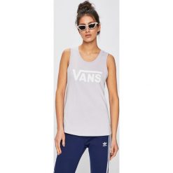 Vans - Top. Fioletowe topy damskie marki Vans, s, z nadrukiem, z bawełny. Za 109,90 zł.