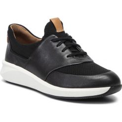 Sneakersy CLARKS - Un Rio Lace 261403954 Black Leather. Czarne półbuty damskie Clarks, ze skóry. Za 469,00 zł.