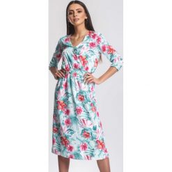 Miętowo-Różowa Sukienka Concentrated. Zielone sukienki damskie other, s, bez wzorów, z tkaniny, bez kołnierzyka, bez rękawów, midi. Za 79,99 zł.