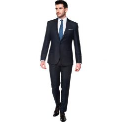 Marynarki męskie: marynarka vada granatowy slim fit