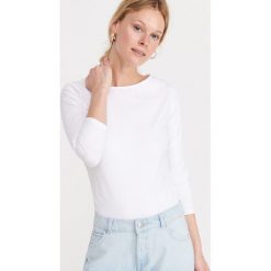 Koszulka z bawełny organicznej - Biały. Białe koszulki damskie Reserved, xl, z bawełny. W wyprzedaży za 29,99 zł.
