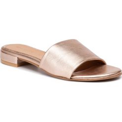 Klapki GIOSEPPO - Cabourg 49080 Rose Gold. Żółte klapki damskie Gioseppo, bez wzorów, ze skóry, bez obcasa, na obcasie. Za 229,00 zł.