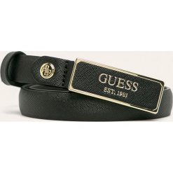 Guess Jeans - Pasek. Brązowe paski damskie Guess Jeans, w paski, z jeansu. Za 219,90 zł.
