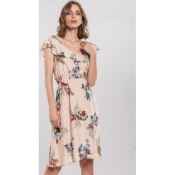 Łososiowa Sukienka Tardily. Pomarańczowe sukienki damskie other, s, bez wzorów, bez kołnierzyka, bez rękawów, midi. Za 49,99 zł.