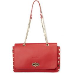 Torebki klasyczne damskie: Skórzana torebka „Judie” w kolorze czerwonym – 29 x 19 x 8,5 cm