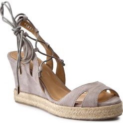 Espadryle WOJAS - 7789-60 Popiel Welur. Szare espadryle damskie Wojas, bez wzorów, ze skóry, bez obcasa, na obcasie. W wyprzedaży za 259,00 zł.