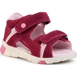 Sandały ECCO - Mini Stride Sandal 76110105293 Red Plum. Czerwone sandały dziewczęce ecco, ze skóry, bez zapięcia. Za 279,00 zł.