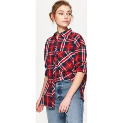 Koszula w kratę - Czerwony. Czerwone koszule damskie Cropp, s, bez wzorów, bez kołnierzyka, bez rękawów. Za 59,99 zł.