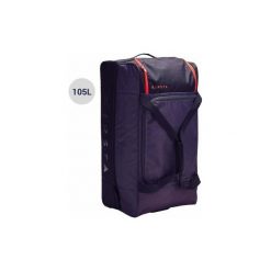Torba sportowa na kółkach CLASSIC 105 Litrów. Szare torby podróżne marki KIPSTA, z poliesteru, sportowe, małe. Za 259,99 zł.