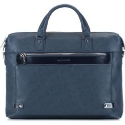 Torba na laptopa 88-3P-104-7. Niebieskie torby na laptopa Wittchen, w paski, z tworzywa sztucznego. Za 359,00 zł.