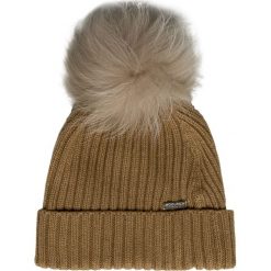 Czapka WOOLRICH. Brązowe czapki damskie Woolrich, bez wzorów, z wełny. W wyprzedaży za 371,00 zł.
