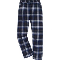Spodnie piżamowe z flaneli bonprix w kratę. Szare piżamy męskie marki bonprix, m, w paski. Za 29,99 zł.