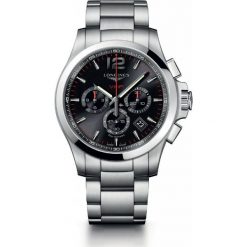 LONGINES Conquest L3.727.4.56.6. Szare zegarki męskie LONGINES, szklane. Za 6510,00 zł.