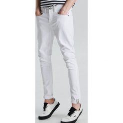 Jeansy Skinny - Biały. Białe jeansy męskie Cropp, m, bez wzorów. Za 89,99 zł.