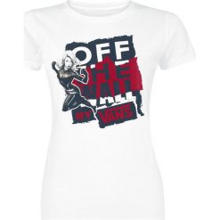 Vans Captain Marvel Basic Crew Tee Koszulka damska biały. Białe bluzki damskie marki Vans, s, z motywem z bajki. Za 79,90 zł.