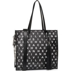 Torebka SILVIAN HEACH - Shopper Bag Sh Melia RCP20163BO Fantasy Letters W3995. Czarne torby damskie na zakupy Silvian Heach, bez wzorów, ze skóry ekologicznej, eleganckie, bez dodatków. W wyprzedaży za 279,00 zł.