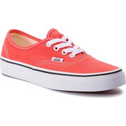 Tenisówki VANS - Authenic VN0A38EMVKR1 Emberglow/True White. Pomarańczowe półbuty damskie Vans, bez wzorów, z gumy, bez zapięcia. W wyprzedaży za 199,00 zł.