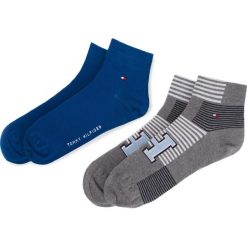 Zestaw 2 par niskich skarpet męskich TOMMY HILFIGER - 392010001 Blue/Green 289. Szare skarpetki męskie TOMMY HILFIGER, bez wzorów, z elastanu. Za 44,99 zł.