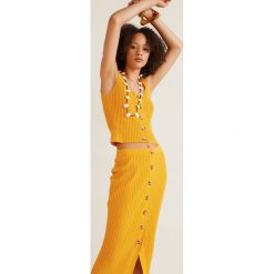 Mango - Spódnica Rivet. Spódniczki damskie Mango, na co dzień, s, bez wzorów, z bawełny, casualowe, midi, ołówkowe. Za 119,90 zł.