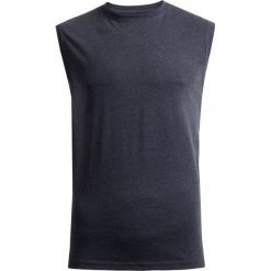 Koszulka bez rękawów męska TSM600 - denim melanż - Outhorn. Pomarańczowe koszulki męskie Outhorn, m, bez wzorów, z denimu, bez kołnierzyka. W wyprzedaży za 19,99 zł.