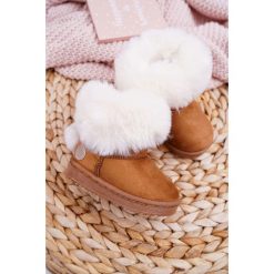 Dziecięce Botki Śniegowce z Futerkiem Camel Kiks. Brązowe botki dziewczęce FRROCK. Za 79,00 zł.
