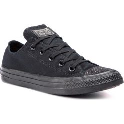 Trampki CONVERSE - Ctas Ox 563465C Black/Black/Silver. Czarne półbuty damskie Converse, bez wzorów, z gumy, bez zapięcia. W wyprzedaży za 229,00 zł.